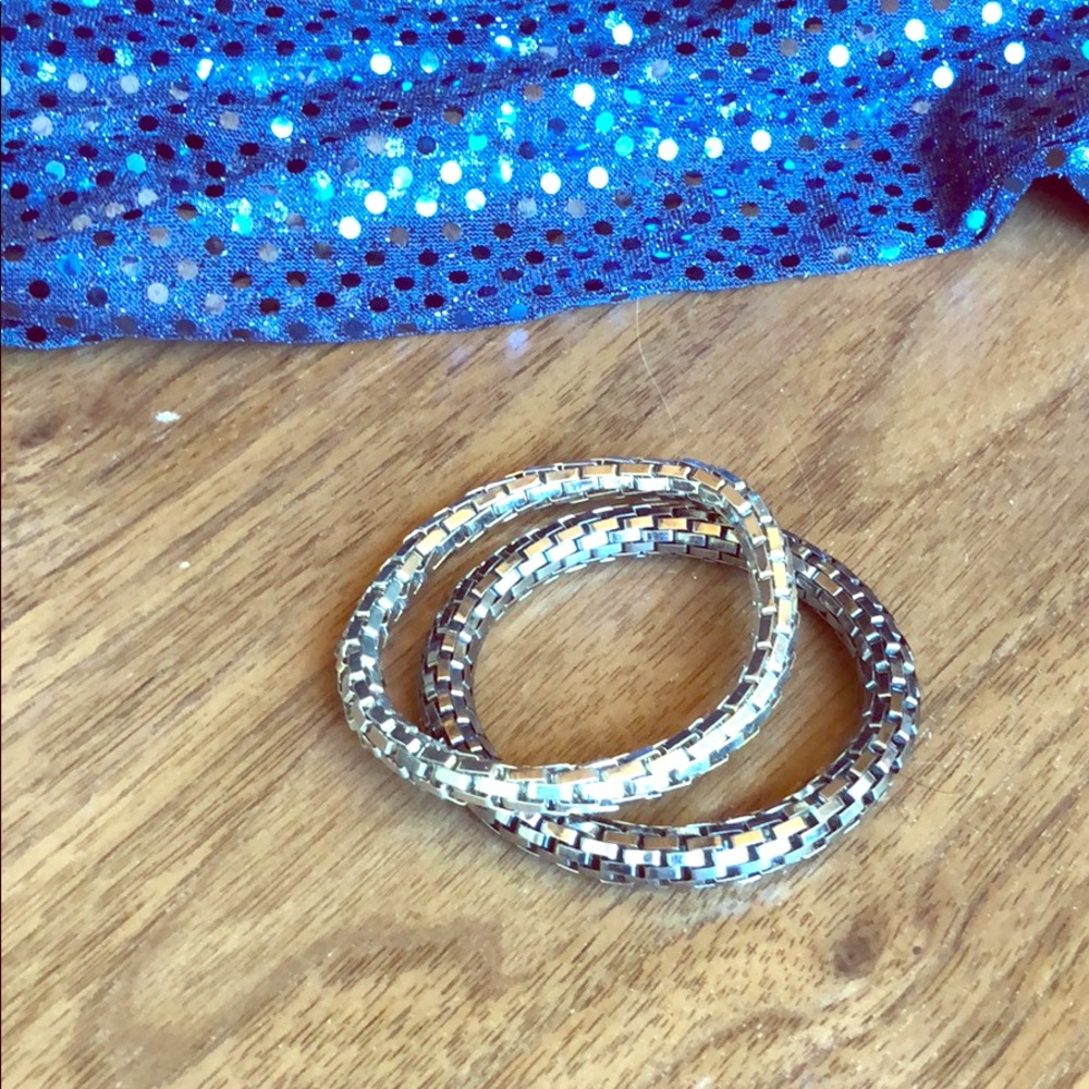 Bracelets silver and dark